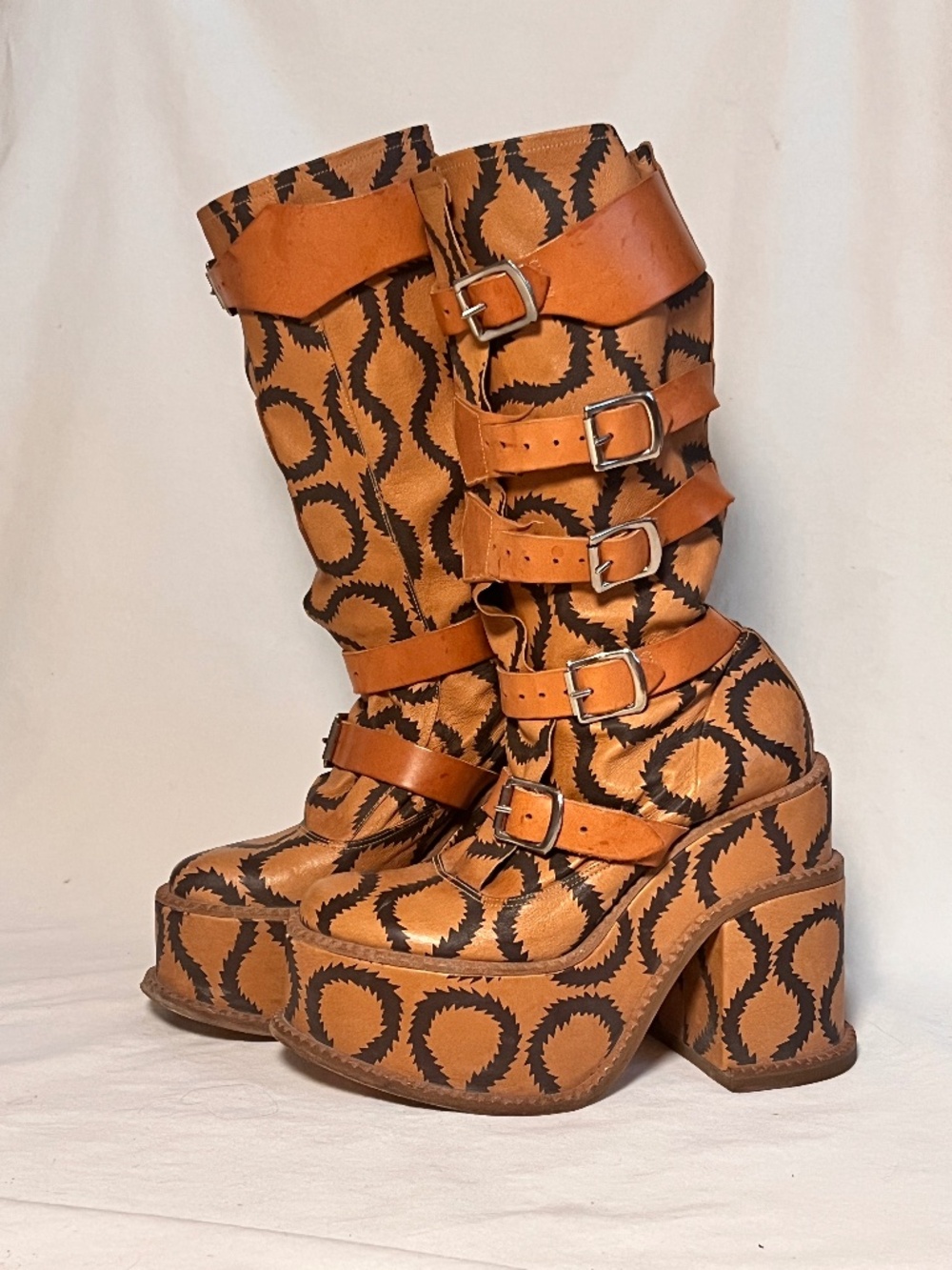 Vivienne Westwood Pirate Clomper Squiggle Bondage Platform Boots